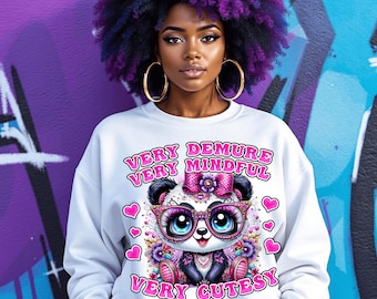 Kawaii Panda PNG Design | Floral Cute Panda Sublimation Art | Adorable DTF Print Digital Download | Whimsical Panda Clipart for Crafts