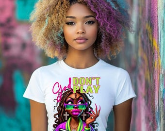 Black Girl Christian PNG: Bold Faith Digital Art (Digital Download