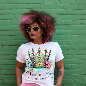 Daughter of the King Crown PNG | Christian Sublimation Design | 2 Corinthians 6:18 Digital Download  DTF & Craft Printing | Bible Verse File