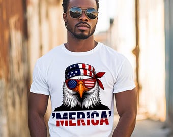 4th of July PNG: Patriotic Sublimation Design - USA Flag (Digital Download