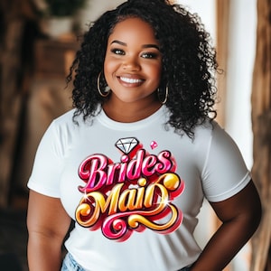 Bridesmaid PNG: Glam Bachelorette Party Shirt Design (Digital Download)