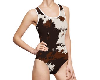 Stijlvol abstract damesbadpak, trendy badkleding, zomerstrandkleding, poolpartykleding, vakantie-outfit