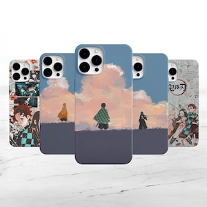 Coque de portable Slayer, Tanjiro Rengoku Cover pour iPhone 16 15 14 13 12 Pro, Plus, X, Samsung Galaxy S24 S23 Ultra, Demor Slayer