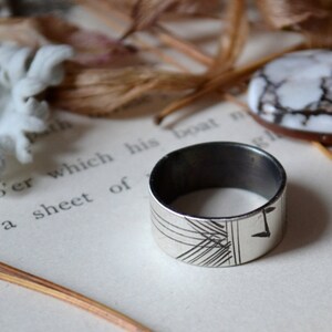 Men's Custom Rune Weaver Silver Ring image 2