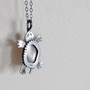 Your Custom Turtle Totem Silver Necklace image 2