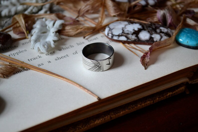 Men's Custom Rune Weaver Silver Ring image 2