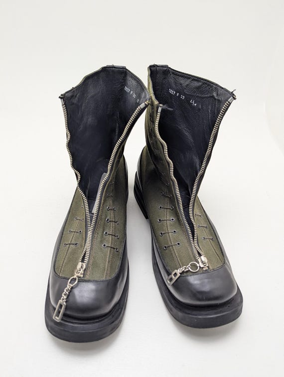 Dirk Bikkembergs, Dirk Bikkembergs Boots belgische Designer Vintage Stiefel aus den 90ern, Größe 44, top Zustand
