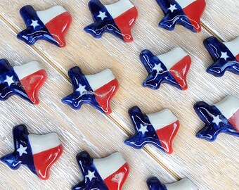 Quantità 1 Piastrella a mosaico con bandiera del Texas, in ceramica, per cucina e bagno, realizzata a mano in Texas