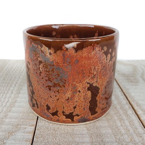 Ceramic Metallic Copper Dish Succulent Planter Pot Ceramic Pottery Handmade Cactus Modern