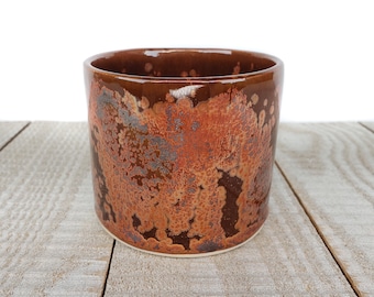 Ceramic Metallic Copper Dish Succulent Planter Pot Ceramic Pottery Handmade Cactus Modern