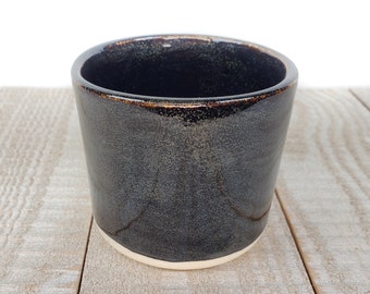 Black Glitter Ceramic Succulent Planter Ceramic Handmade Pottery Dish Indoor Cactus Cacti Small