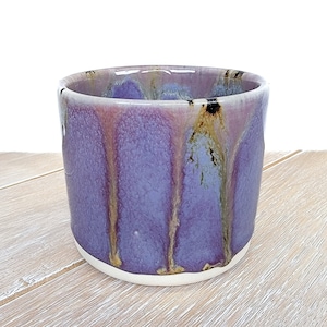 Purple Ceramic Succulent Planter Indoor Pot Ceramic Desk Pottery Handmade Cactus Modern
