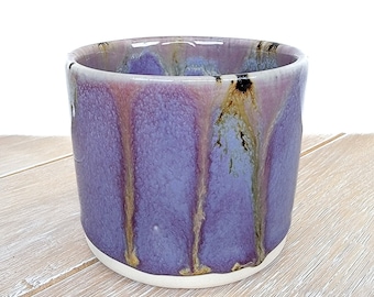 Purple Ceramic Succulent Planter Indoor Pot Ceramic Desk Pottery Handmade Cactus Modern