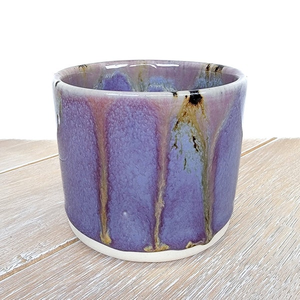 Maceta suculenta de cerámica púrpura, maceta interior, escritorio de cerámica, cerámica hecha a mano, Cactus moderno