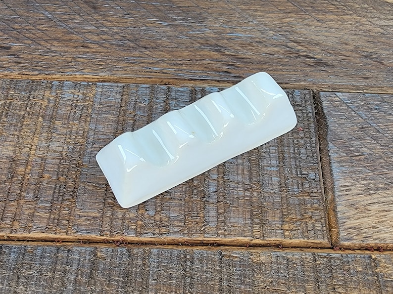 Ceramic White Paint Palette Ink Watercolor oil 8 Pan well paintbrush rest Artist supply tool Travel art studio painter gift Tray image 7