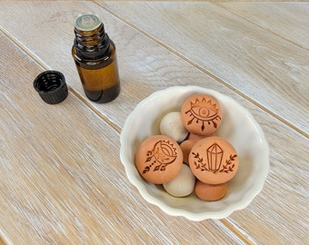 Ceramic Terracotta Diffuser Stone Set Essential Oil Room Scented Stones Passive Diffuser Home fragrance Aromatherapy set Natural