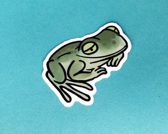 Vinyl Sticker Frog Lizard Crab Sticker Blue Crab Green Frog Lizard Nature animal sealife laptop water bottle Kawaii