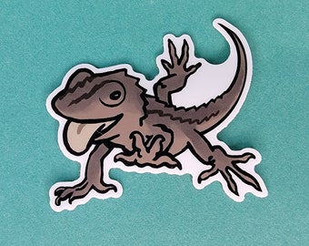 Vinyl Sticker Spiny Lizard braun Natur Reptil Laptop Wasserflasche Kawaii Sketchbook Aufkleber süsse Aufkleber