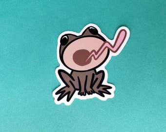 Vinyl Sticker Frog Lizard Crab Sticker Blue Crab Green Frog Lizard Nature animal sealife laptop water bottle Kawaii