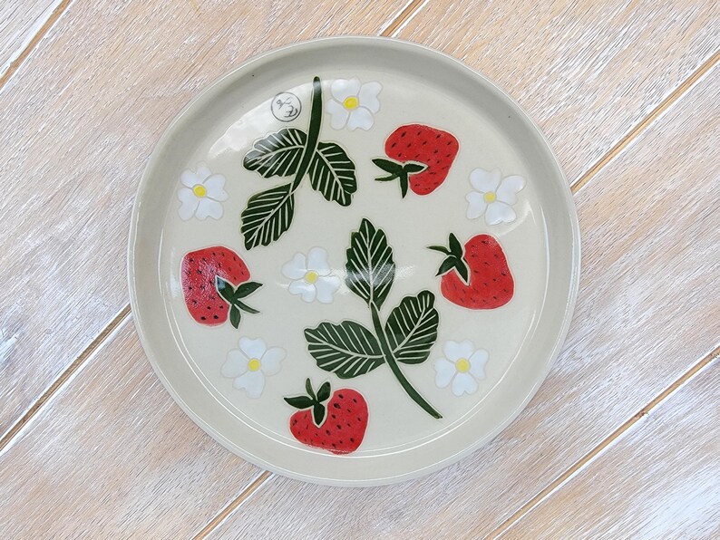 Strawberry Raspberry Blueberry Blackberry Ceramic Dessert Plate Berry ...