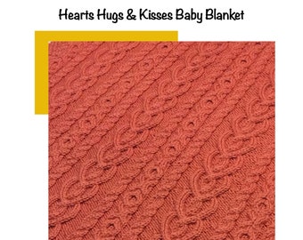 SeamlessStitch PATTERN: Hearts Hugs & Kisses Baby Blanket