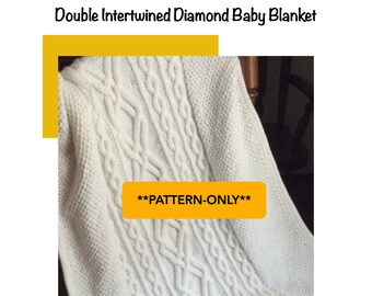 SeamlessStitch PATTERN: Double Intertwined Diamond Baby Blanket