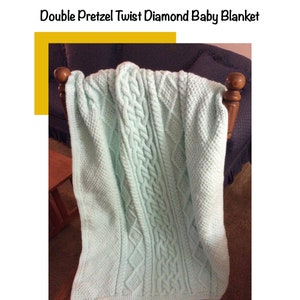 SeamlessStitch PATTERN: Double Pretzel Twist Diamond Baby Blanket