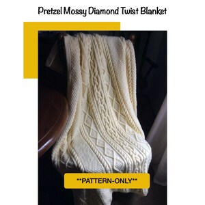 SeamlessStitch PATTERN: Pretzel Mossy Diamond Twist Blanket