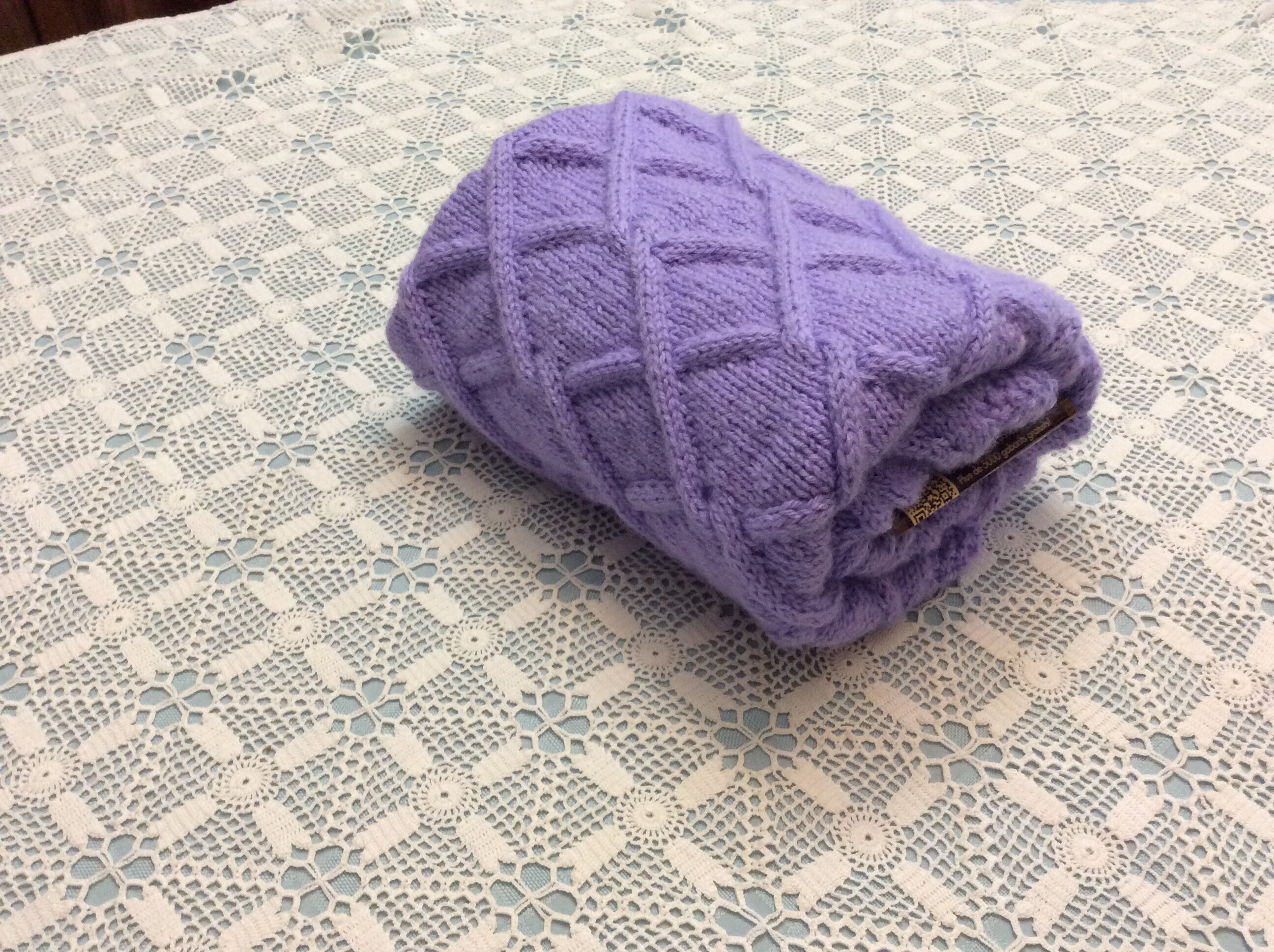 Chunky hand knit baby blanket Lavender 27x36 Etsy