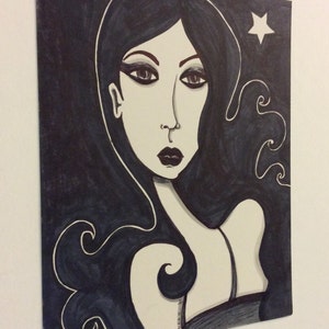 Original Pen Drawing Illustration on Paper