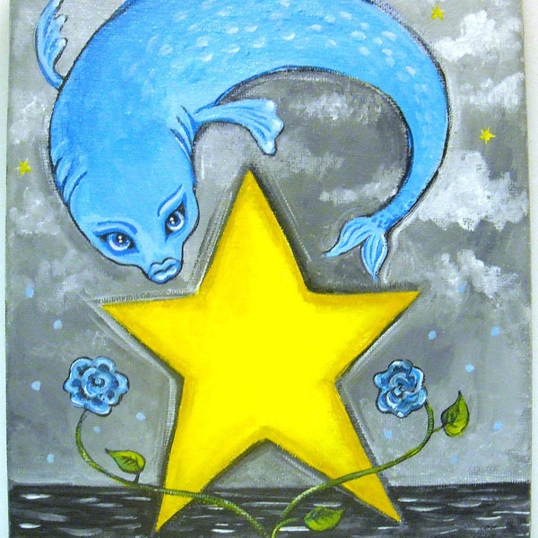 Star Kiss Fish Original Acrylic Painting