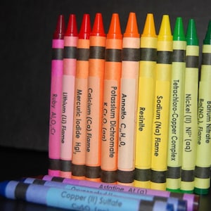 Chemistry Crayon LABELS - set of 120 labels