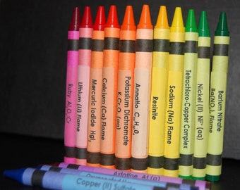 Chemistry Crayon LABELS - set of 120 labels
