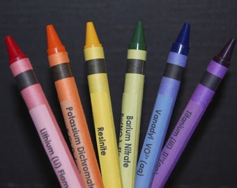 Chemistry Crayon LABLES - set of 8 labels