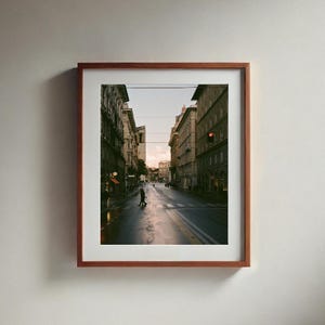 35mm Film Print | Rainy Street in Italy | Street Photography | Digital Download