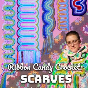 Neon Glow Scarf -- a Squiggly Scarf to Make in Ribbon Candy Crochet ...