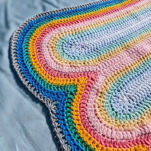 Rainbow Reflection Blanketsimple, fun and mesmerizing project, Learn Ribbon Candy Crochet today Twin-Full-Queen-King, bedspread or throw image 5