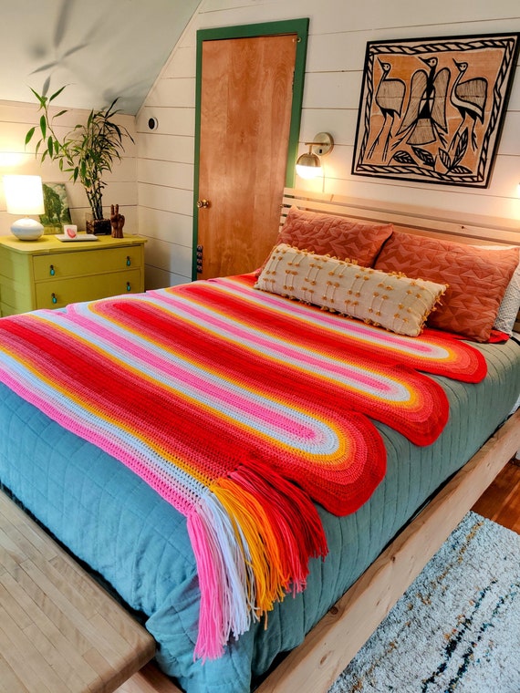 Ribbon Canyon Blanket -- Digital Crochet Pattern, Deluxe Edition