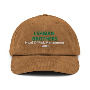 Lehman Brothers Hat – 2008 Financial Crisis Meme Dad Hat, WSB Trader Gift, Finance Humor Cap, Vintage Corporate Parody, Risk Management