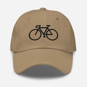 Embroidered Bicycle Dad Hat: Unisex Cotton Twill Cycling Cap