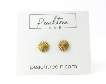 Sunburst Earrings | Brass Jewelry | Peachtreelane | Brass Earrings |  Gold Earrings