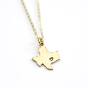 Texas State Herz personalisierte Halskette | Austin Schmuck | Lone Star Stand | Umzugsgeschenk | Brautjungfer Geschenk | Bester Freund Geschenk | Erinnerungsstück