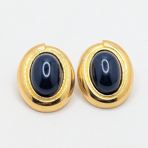 Navy and gold earrings clearance