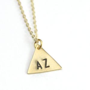 Personalized Brass Gold State Necklace | Geometric BFF Necklace | Home Necklace | Moving Gift | Best Friend Gift | Home State Gift