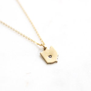 Ohio State Brass Jewelry | Custom Stamped Necklace | Moving Gift | Best Friend Gift | Bridesmaids Gift | Bridal Party Custom Gift | Keepsake