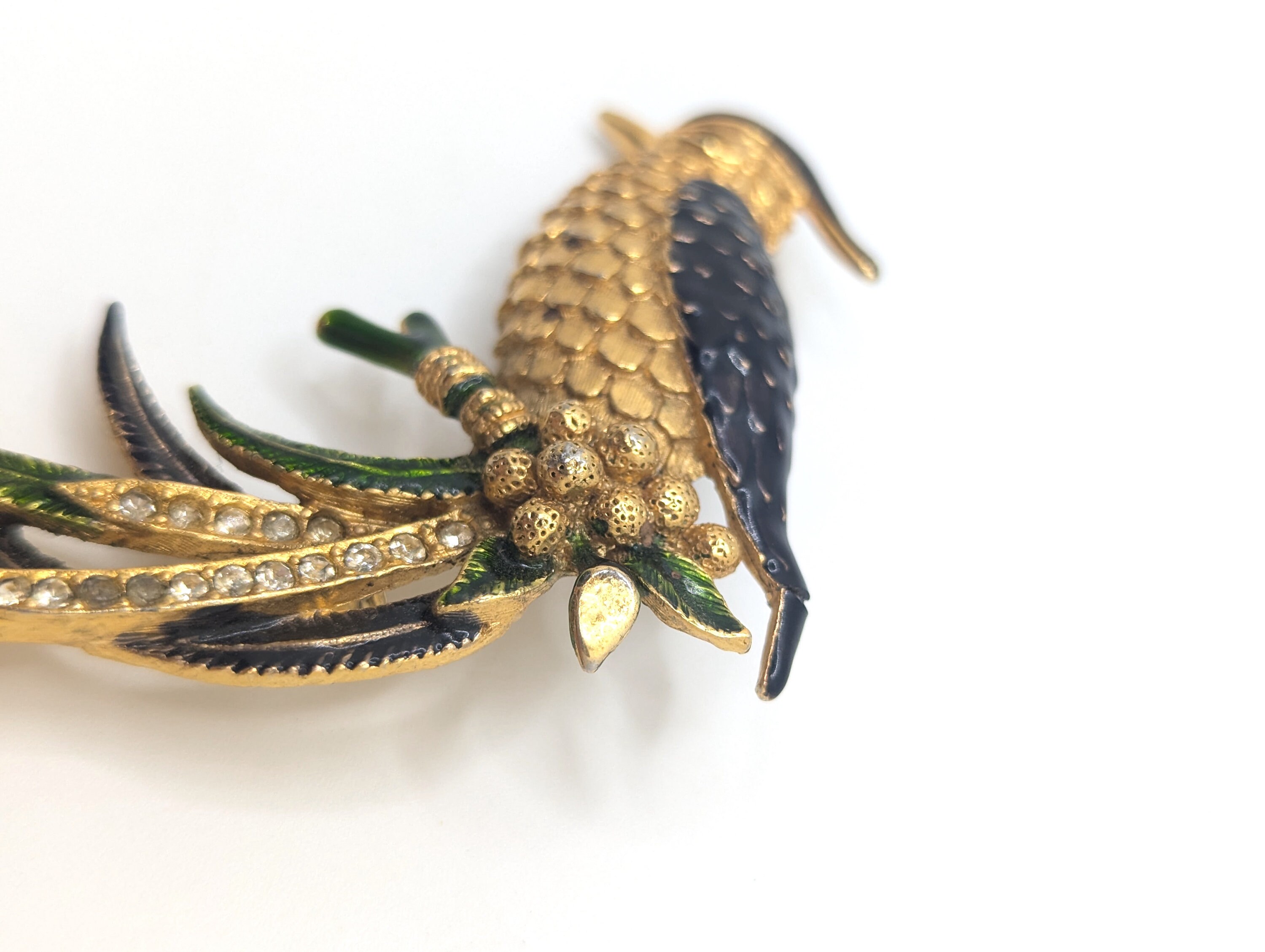 Rare Vintage Sphinx A2385 Bird of Paradise Brooch Lapel Pin
