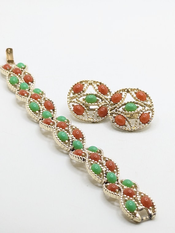 Vintage 1960s Sarah Coventry Set Link Bracelet Cl… - image 1