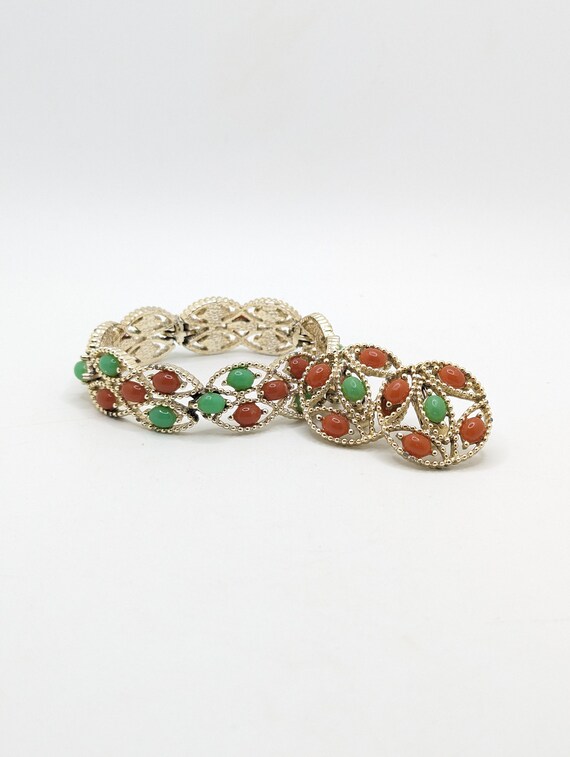 Vintage 1960s Sarah Coventry Set Link Bracelet Cl… - image 2