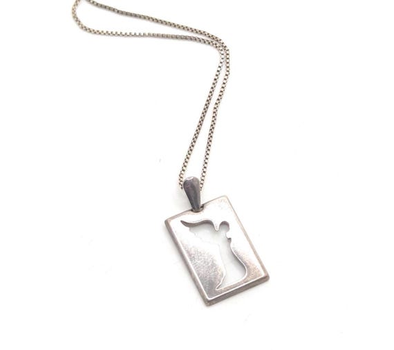 Vintage Sterling Silver 925 Steven Lavaggi Angel Necklace