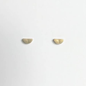 Half-Moon Brass Earrings | Stud Earrings | Gold Earrings | Minimalist Earrings | Tiny Earrings | Small Earrings | Moon Earrings